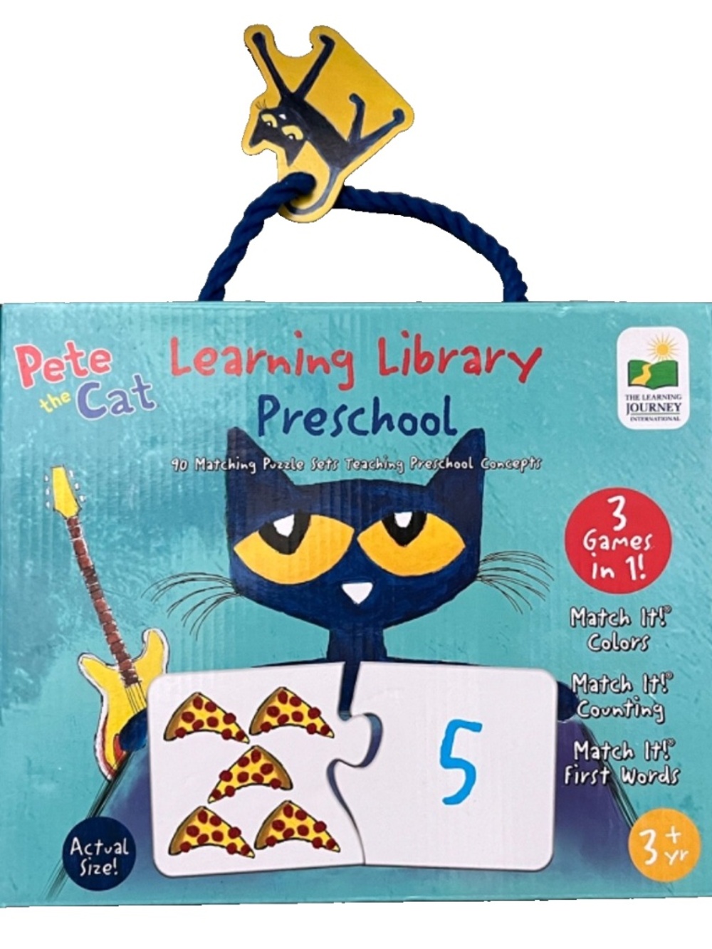 Pete The Cat Learning Library Preschool Matching Puzzle Set (3 Games in 1)